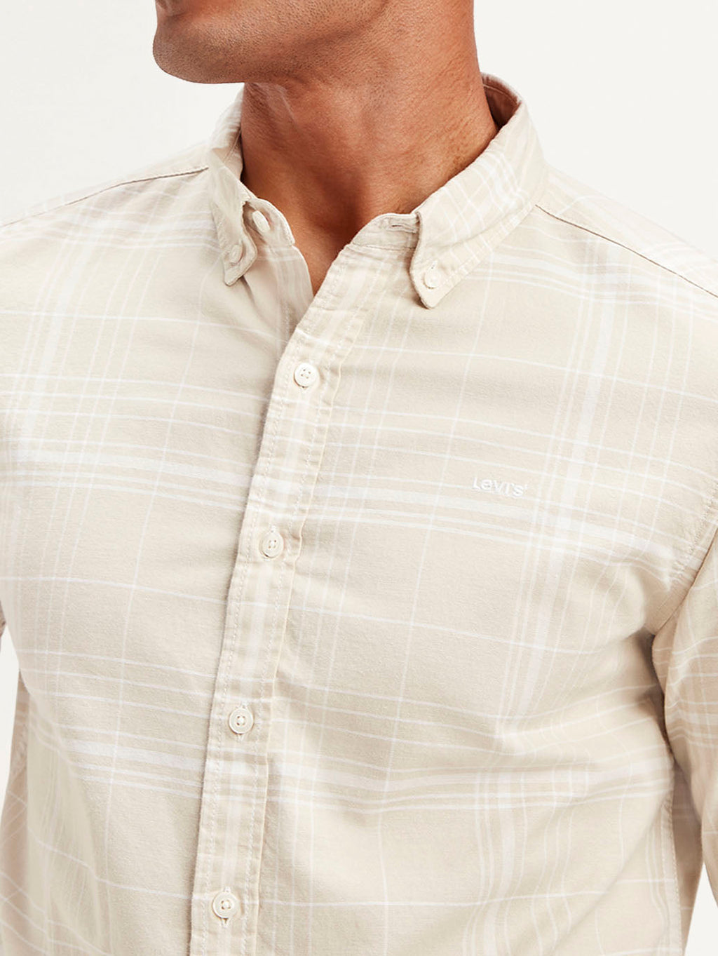 Men's Checkered Slim Fit Oxford Shirt