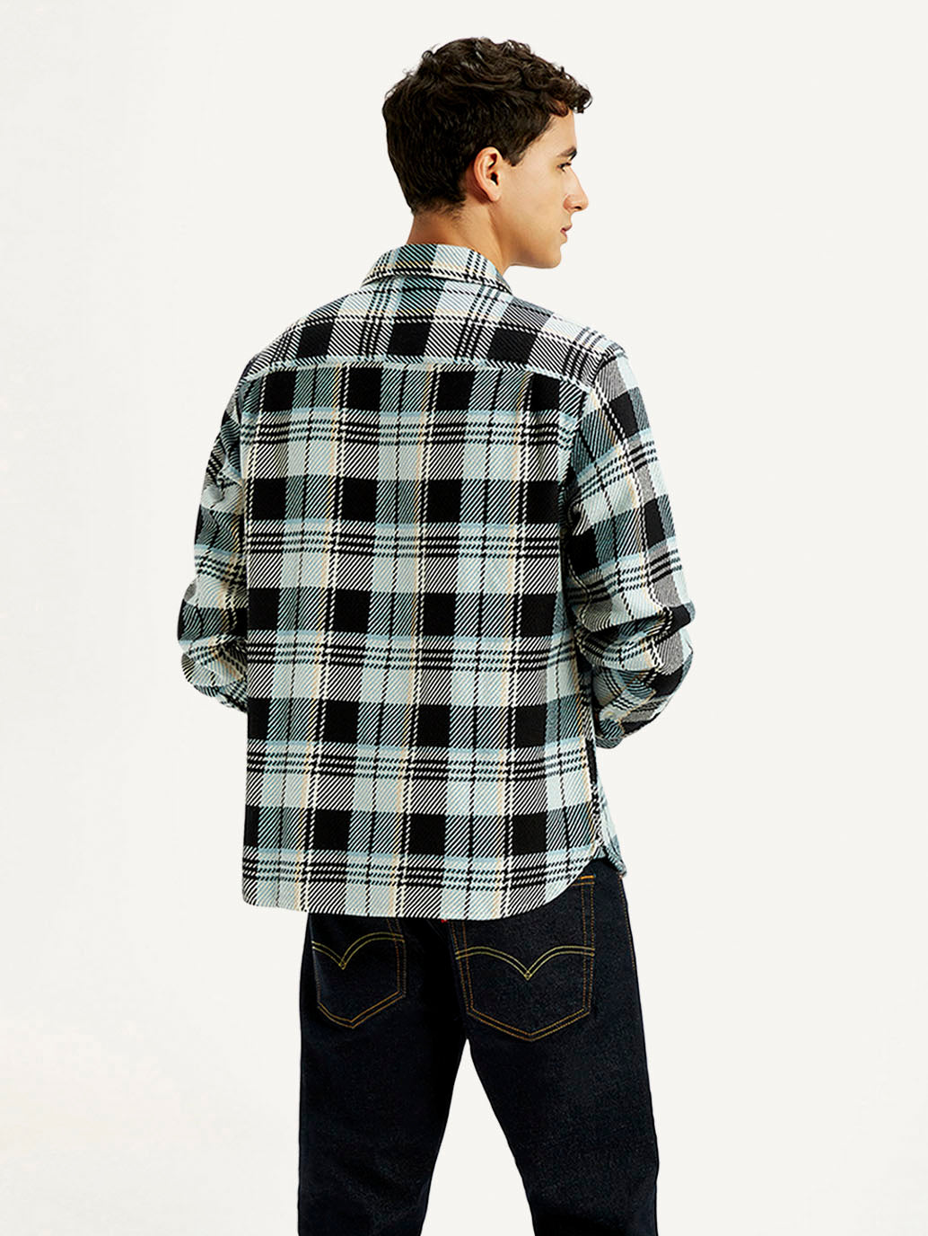 Men's Checkered Multi Color Relaxed Fit Plaid Shirt