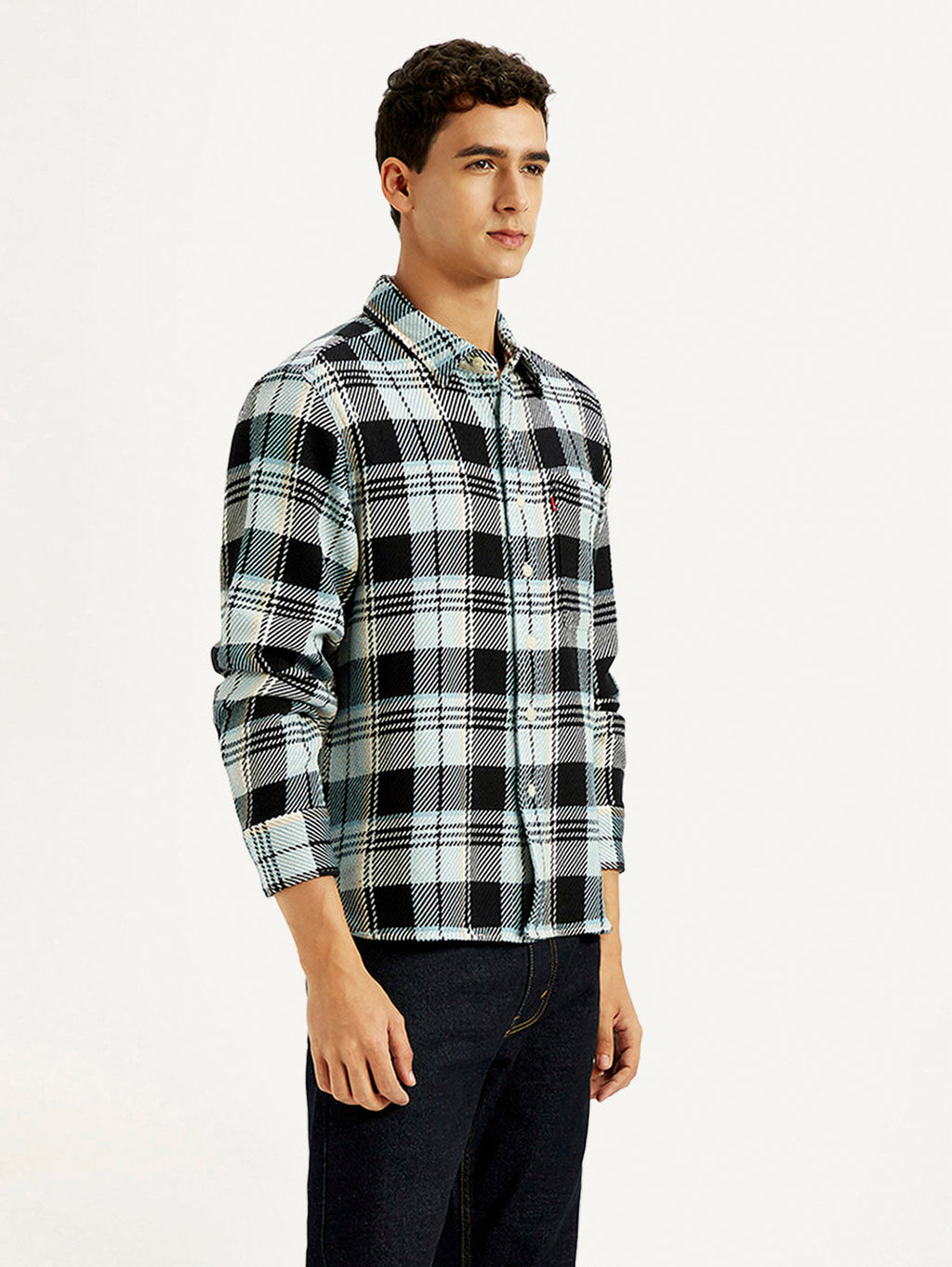 Men's Checkered Multi Color Relaxed Fit Plaid Shirt
