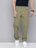 Men's Relaxed Fit Olive Green Jogger Cargos
