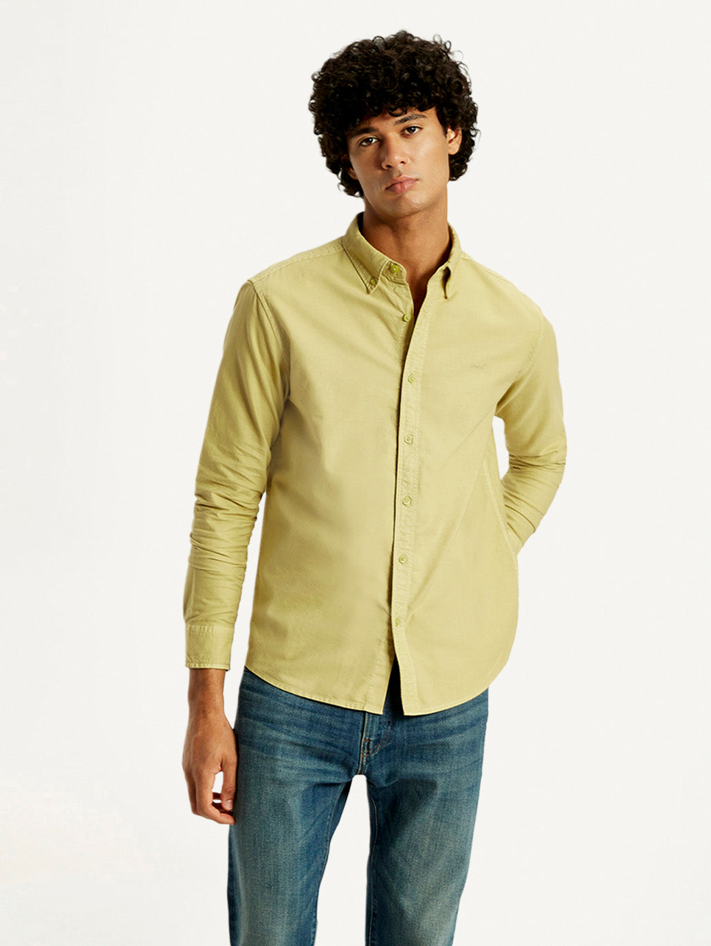 Men's Solid Overdyed Slim Fit Shirt