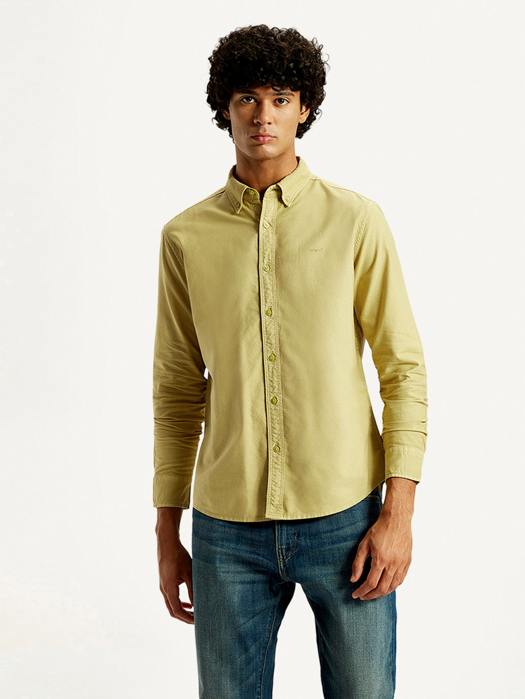 Men's Solid Overdyed Slim Fit Shirt