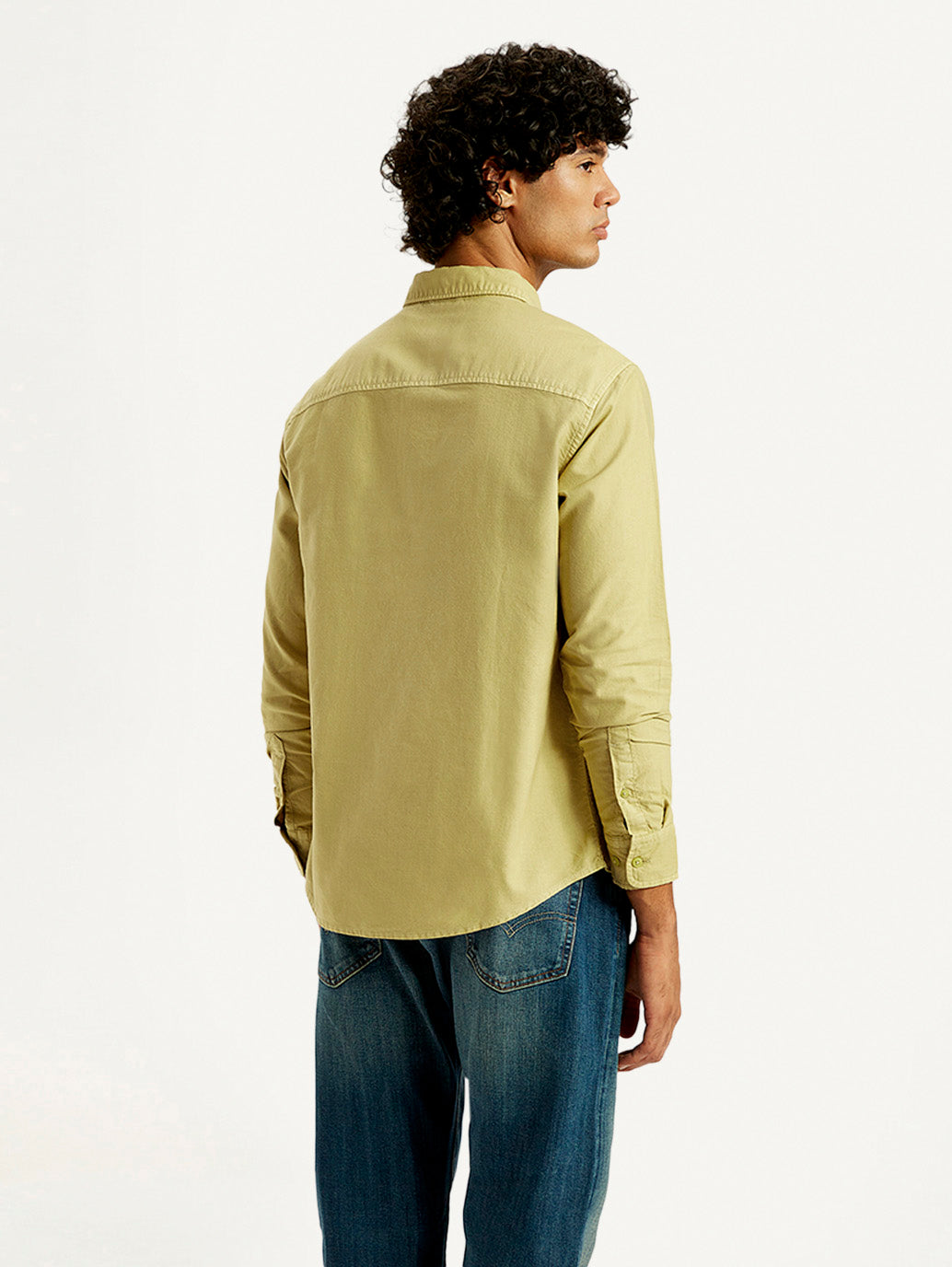 Men's Solid Overdyed Slim Fit Shirt