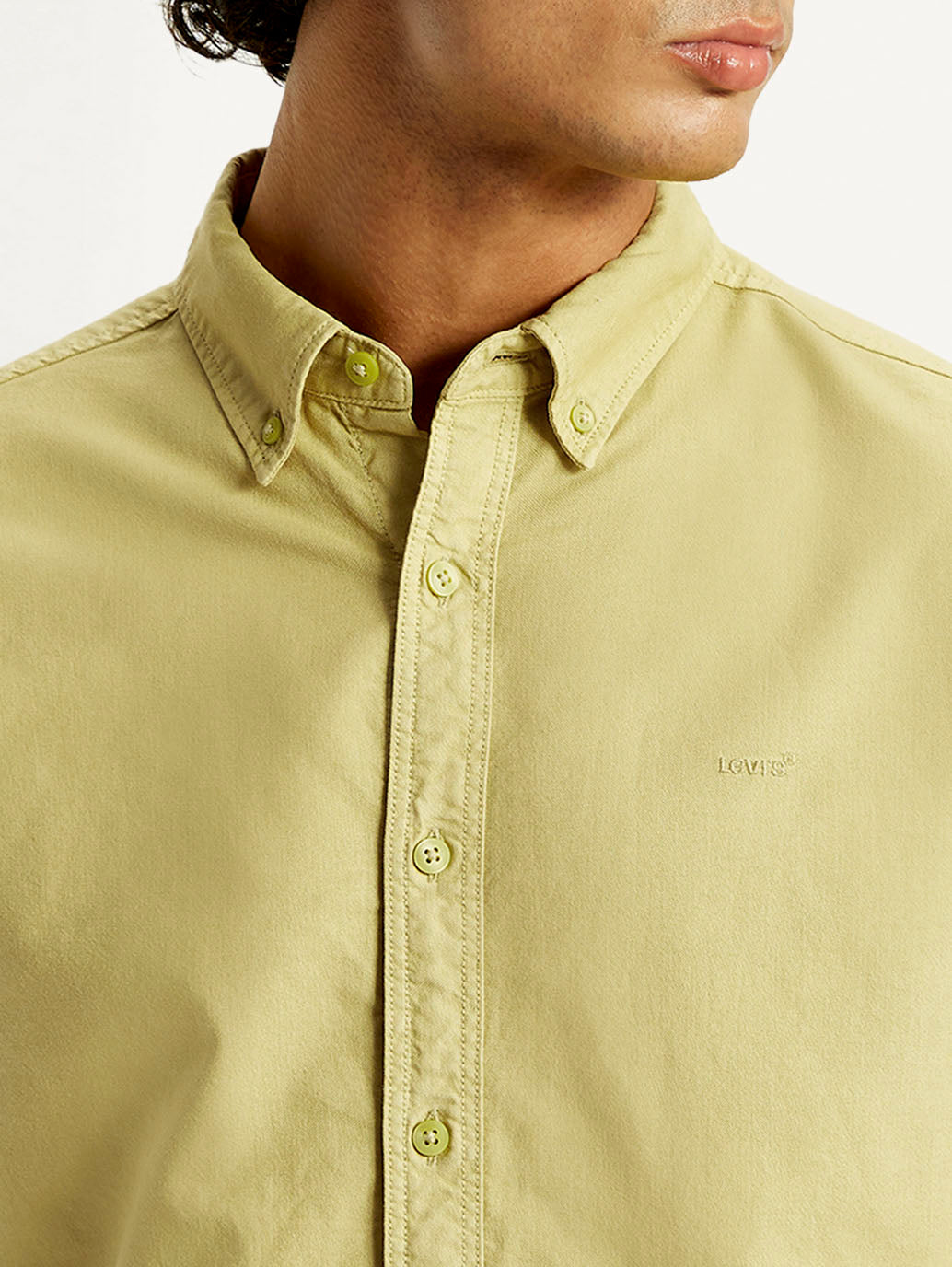 Men's Solid Overdyed Slim Fit Shirt