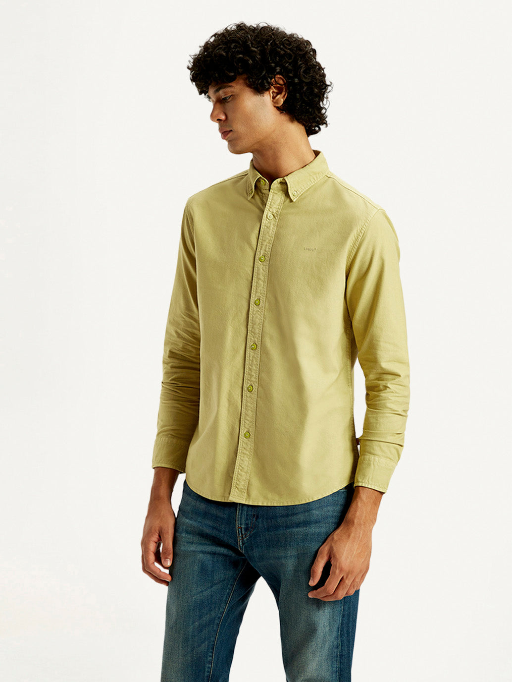 Men's Solid Overdyed Slim Fit Shirt