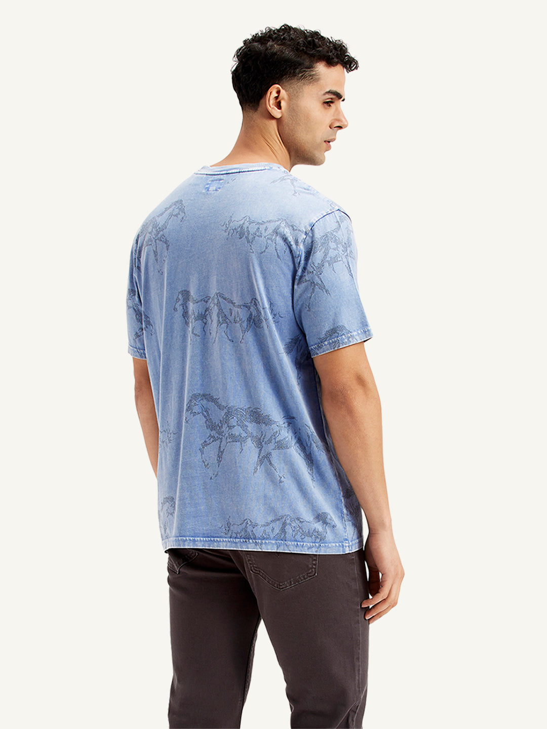 Men's Conversational Print Regular Fit T-Shirt