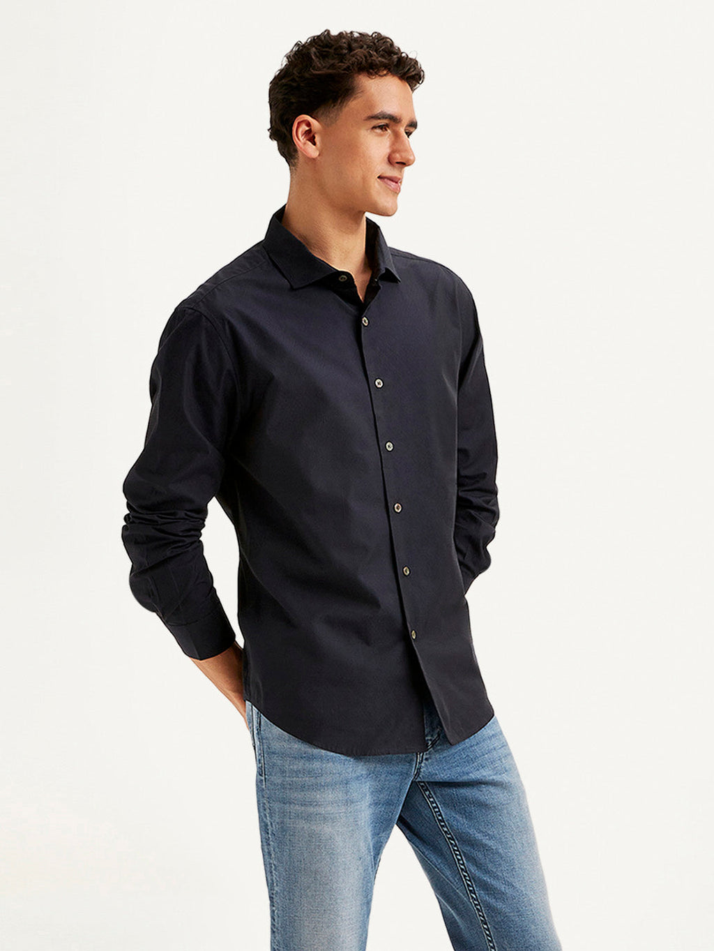 Men's Redloop Solid Slim Fit Shirt