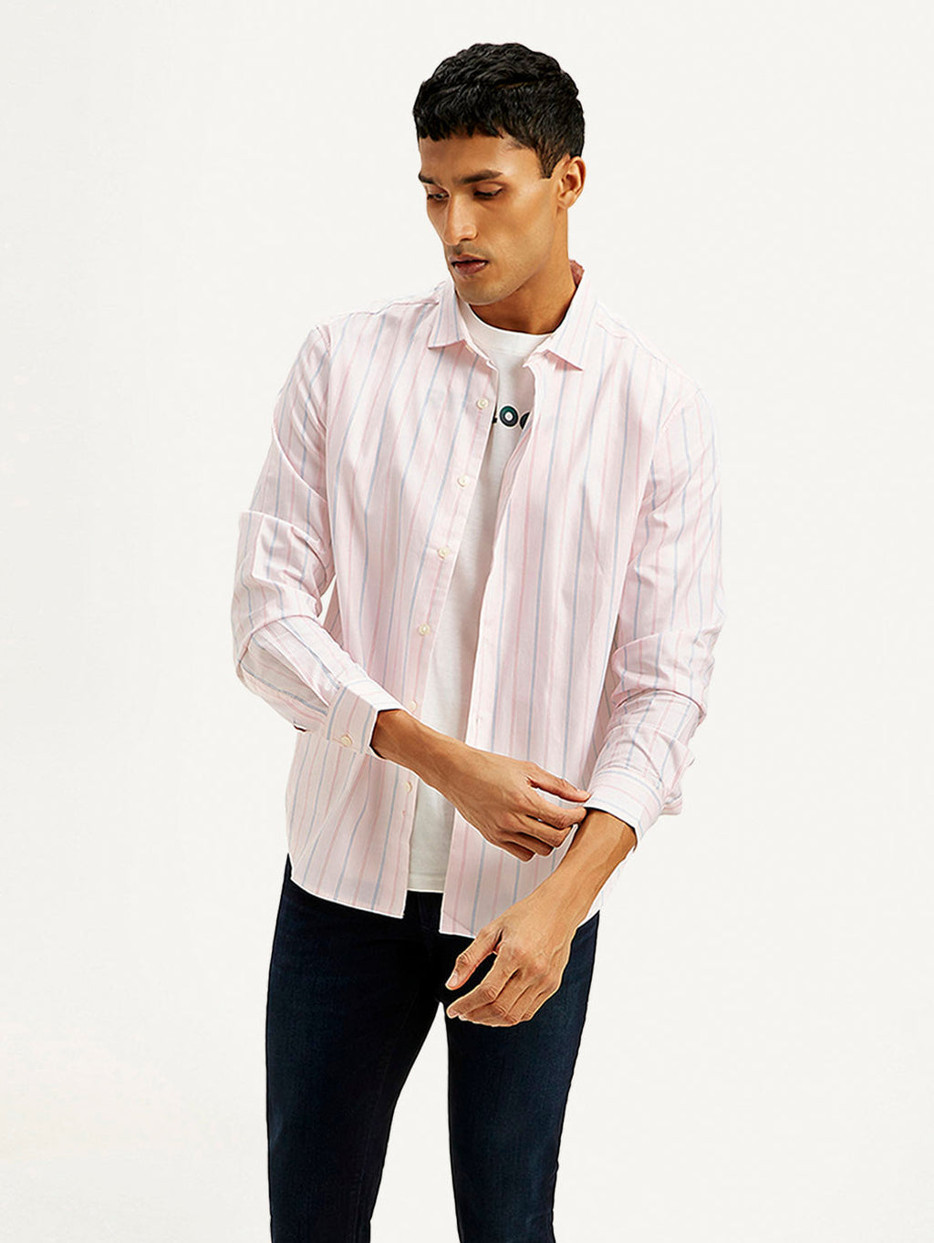 Men's Redloop Striped Slim Fit Shirt