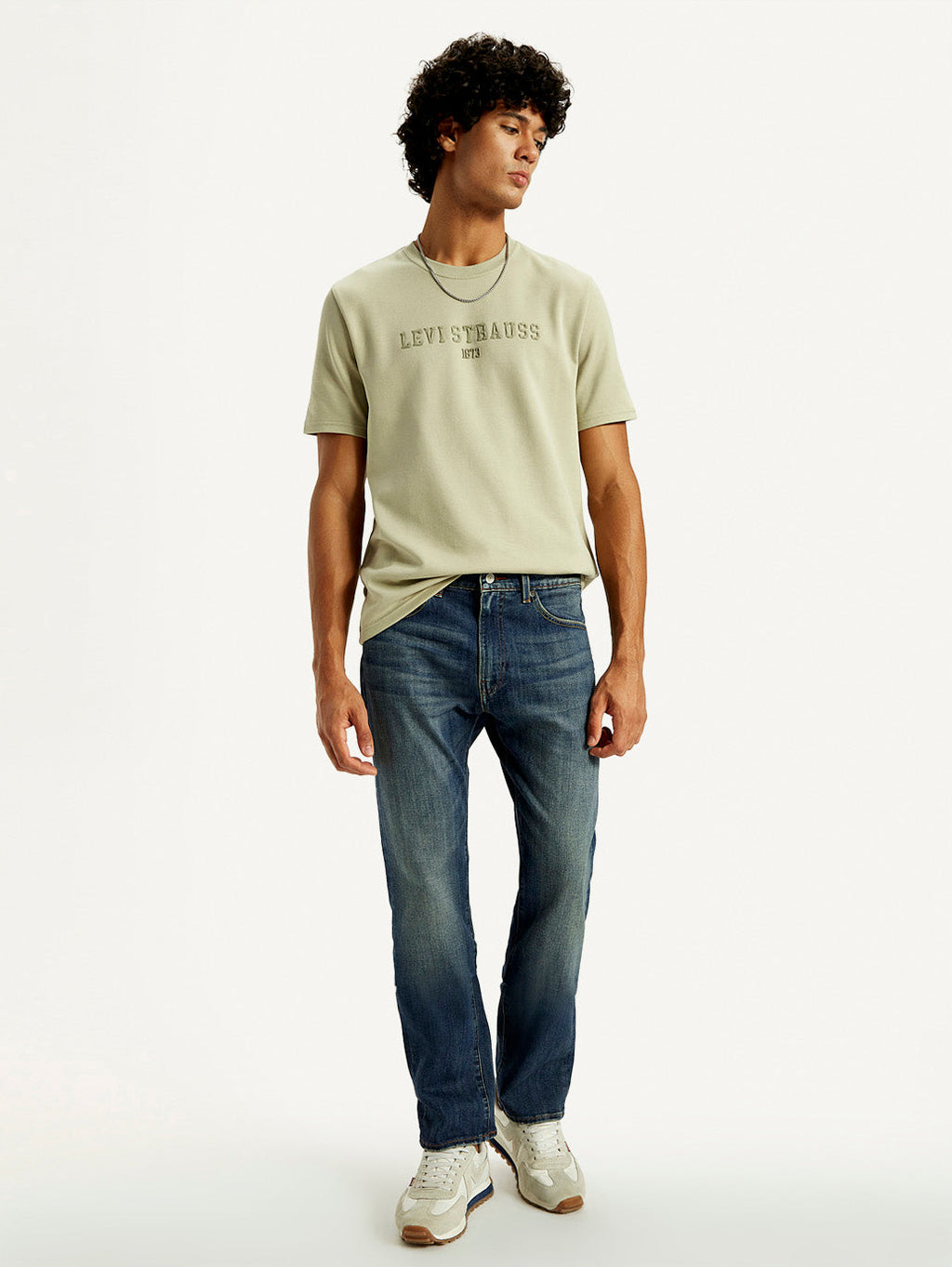 Men's Tinted 505 Med Indigo Straight Fit Mid Rise Jeans