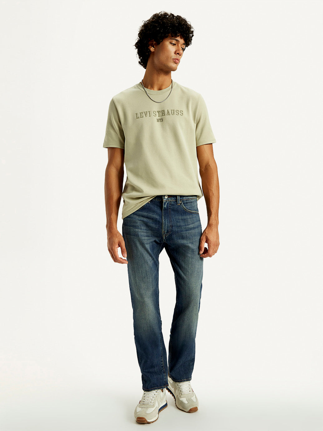 Men's Tinted 505 Med Indigo Straight Fit Mid Rise Jeans