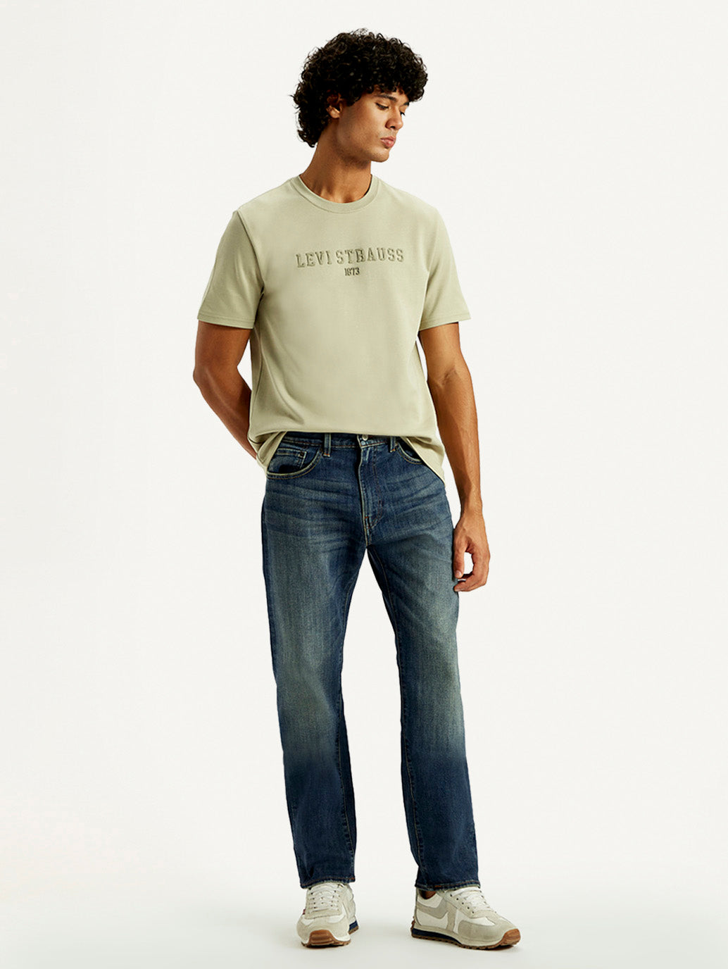 Men's Tinted 505 Med Indigo Straight Fit Mid Rise Jeans