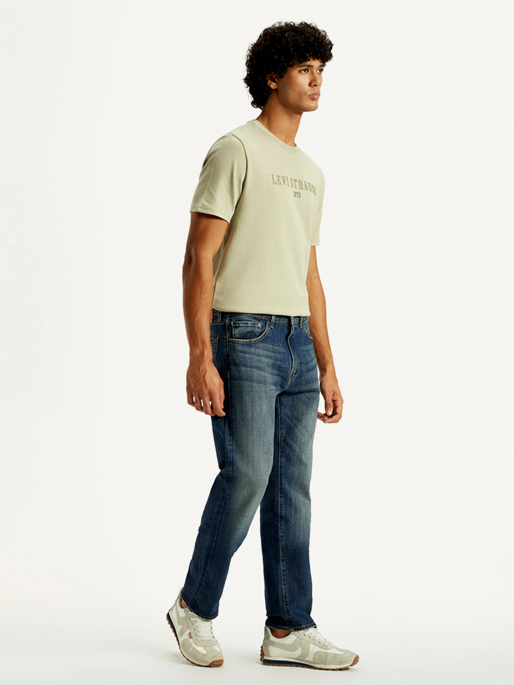 Men's Tinted 505 Med Indigo Straight Fit Mid Rise Jeans