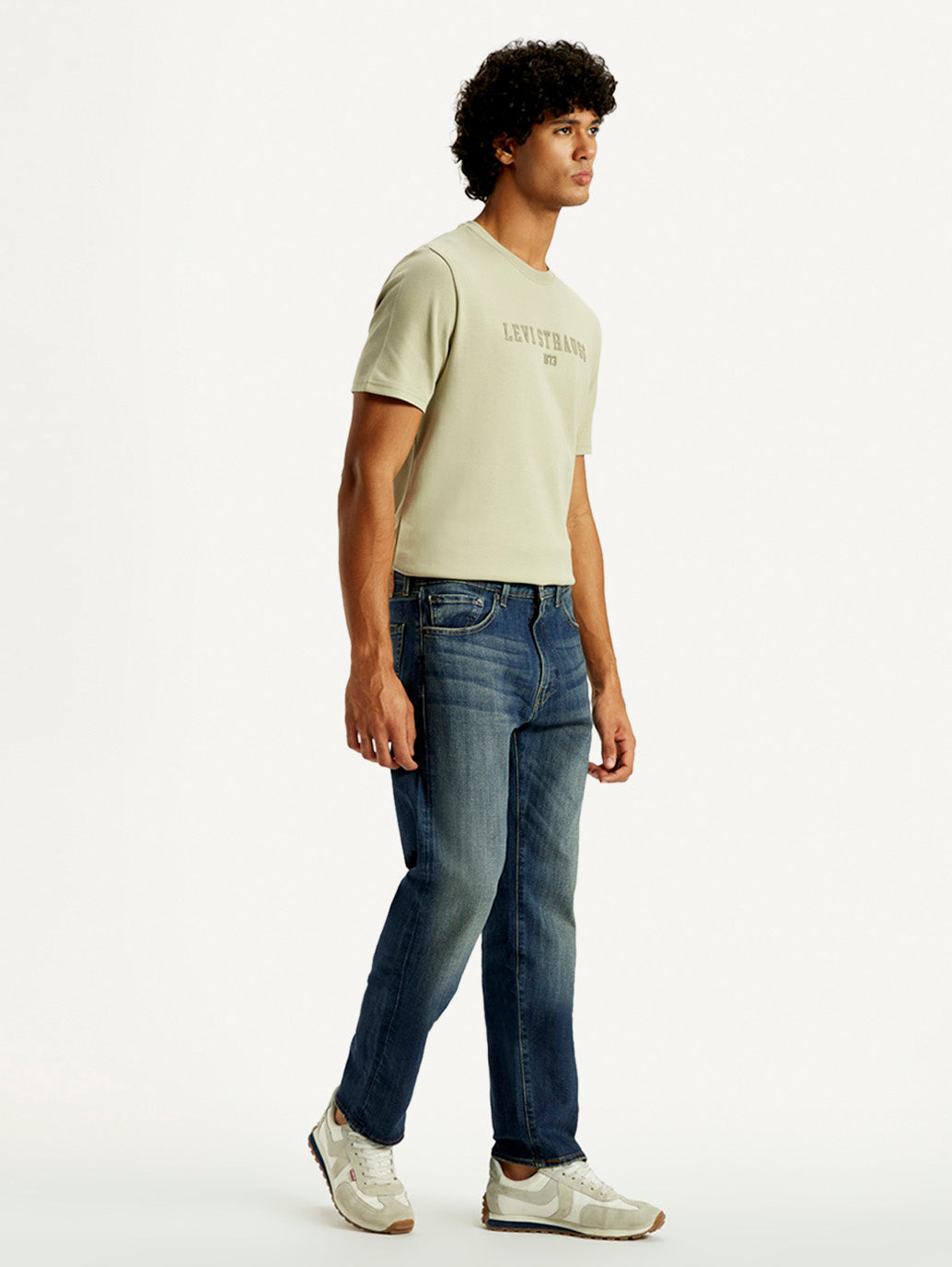 Men's Tinted 505 Med Indigo Straight Fit Mid Rise Jeans