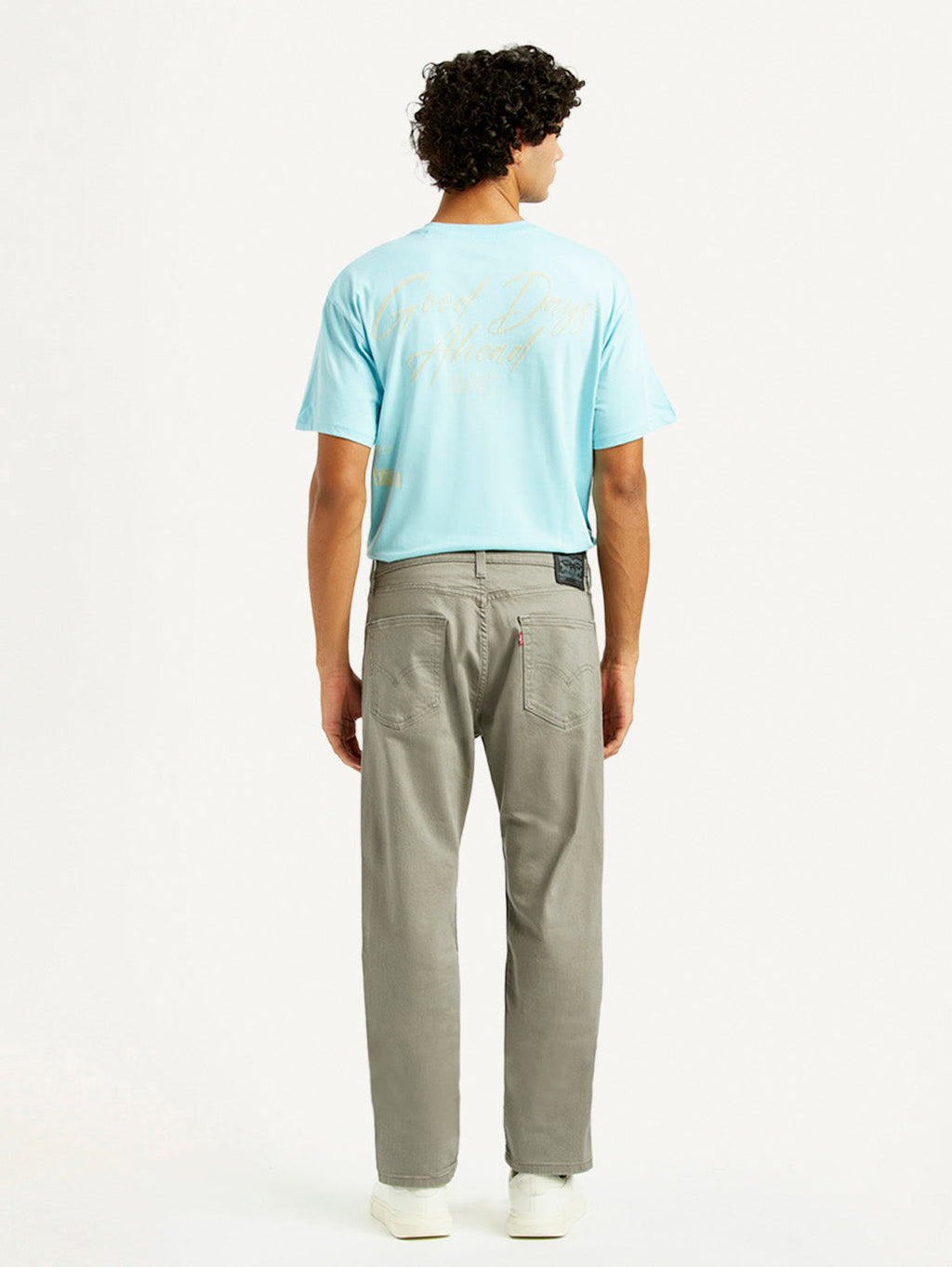 Men's 505 Grey Overdyed Straight Fit Mid Rise Jeans