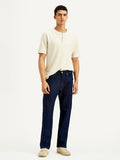 Men's 505 Navy Blue Straight Fit Mid Rise Jeans
