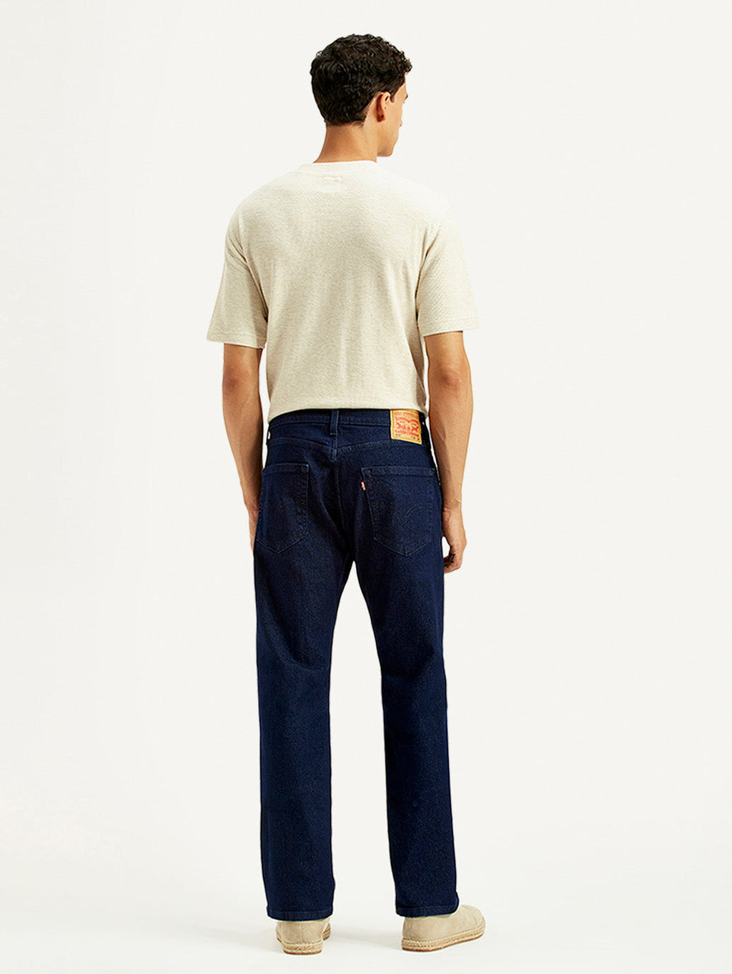 Men's 505 Navy Blue Straight Fit Mid Rise Jeans