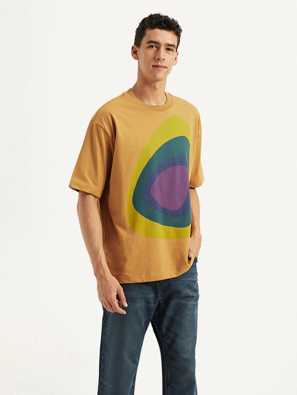 Men's Printed Boxy Fit T-Shirt
