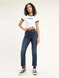 Women's 724 Blue Straight Fit High Rise Jeans
