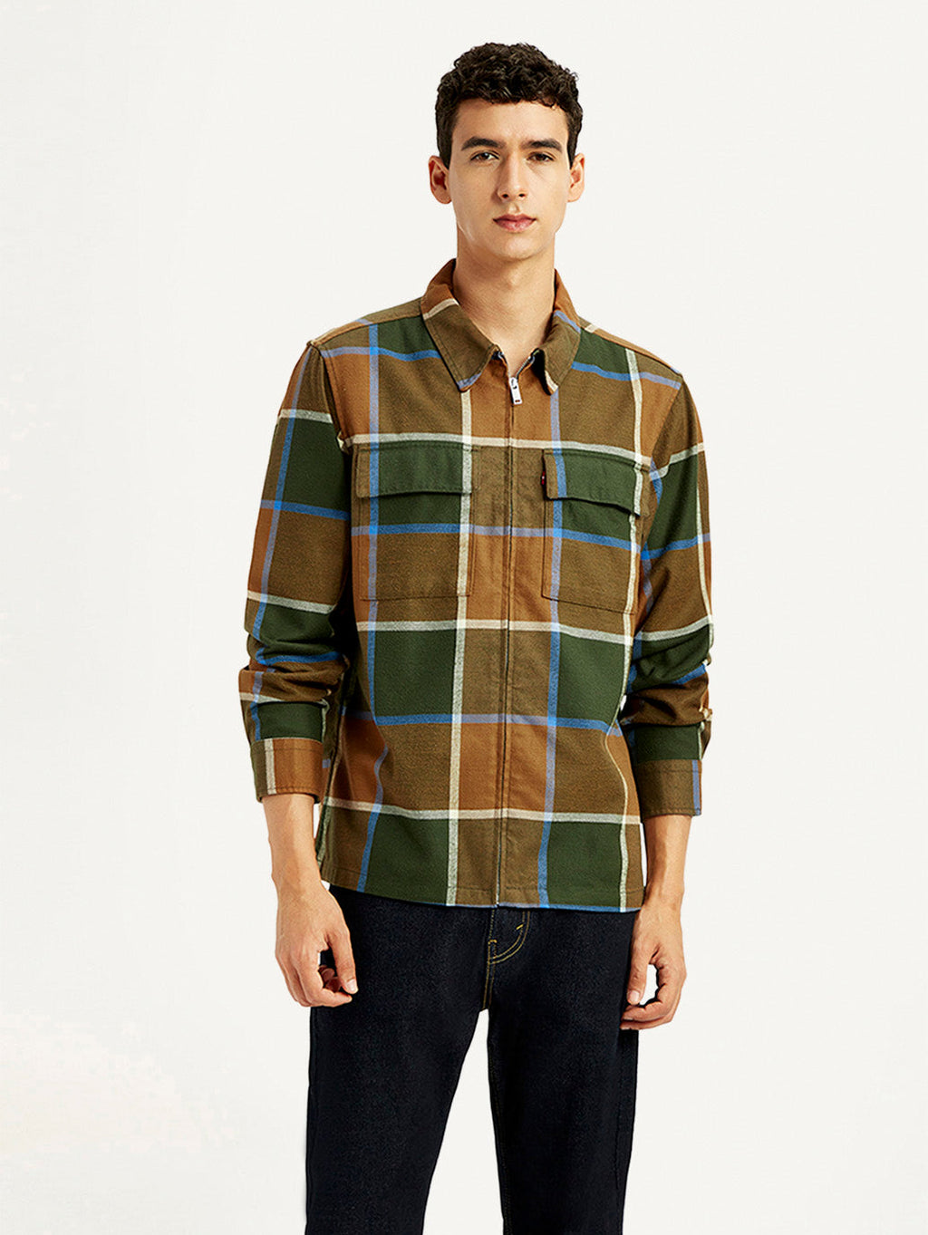 Men's Checkered Relaxed Fit Flannel Shirt