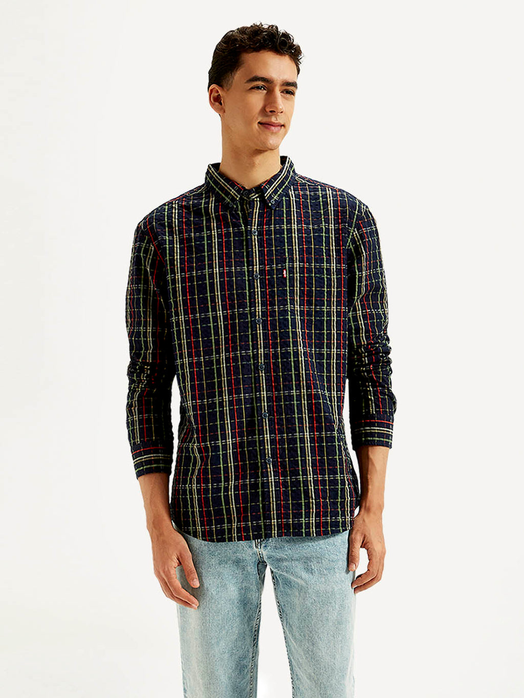 Men's Checkered Slim Fit Shirt