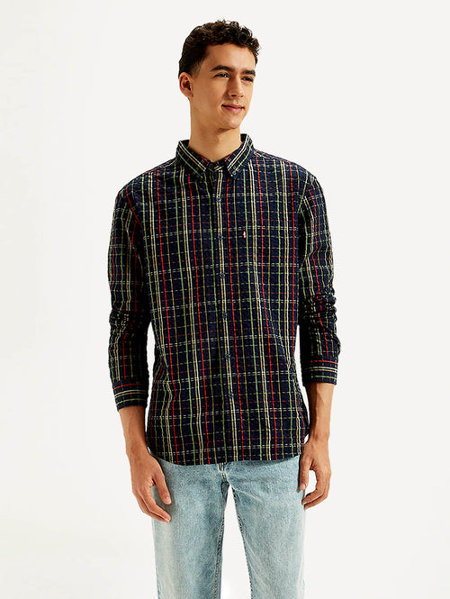 Men's Checkered Slim Fit Shirt