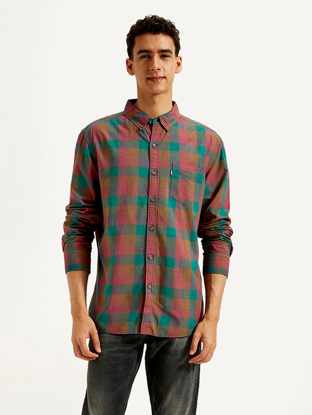Men's Checkered Slim Fit Shirt