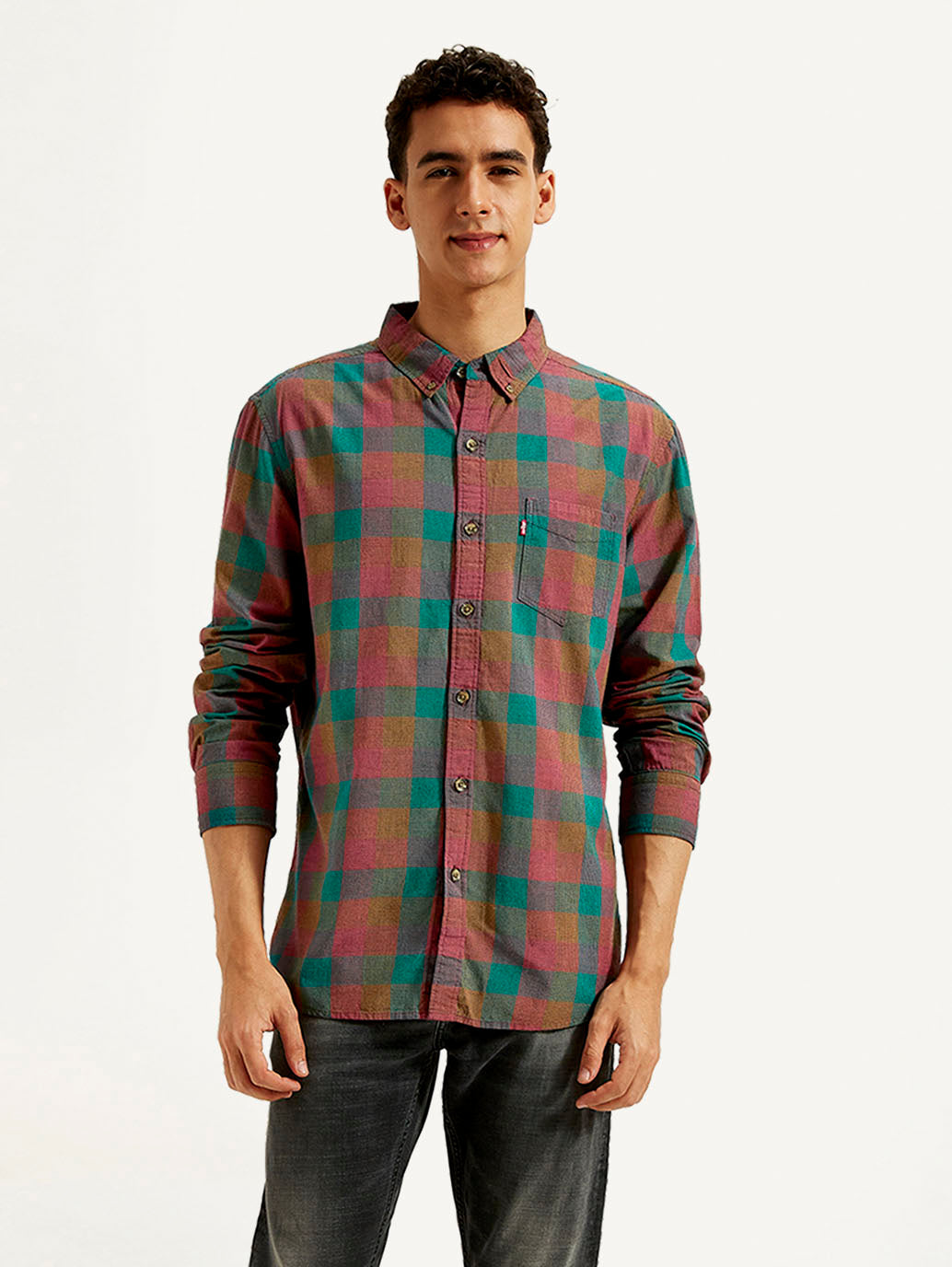 Men's Checkered Slim Fit Shirt