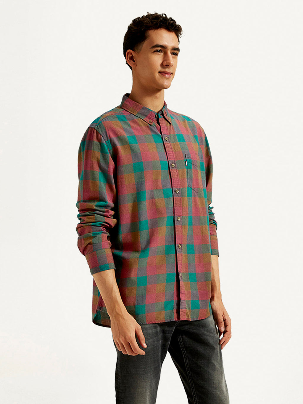 Men's Checkered Slim Fit Shirt