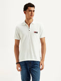 Men's Brand Logo Slim Fit Polo T-shirt