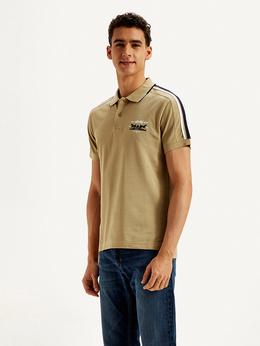 Men's Solid Slim Fit Polo T-shirt