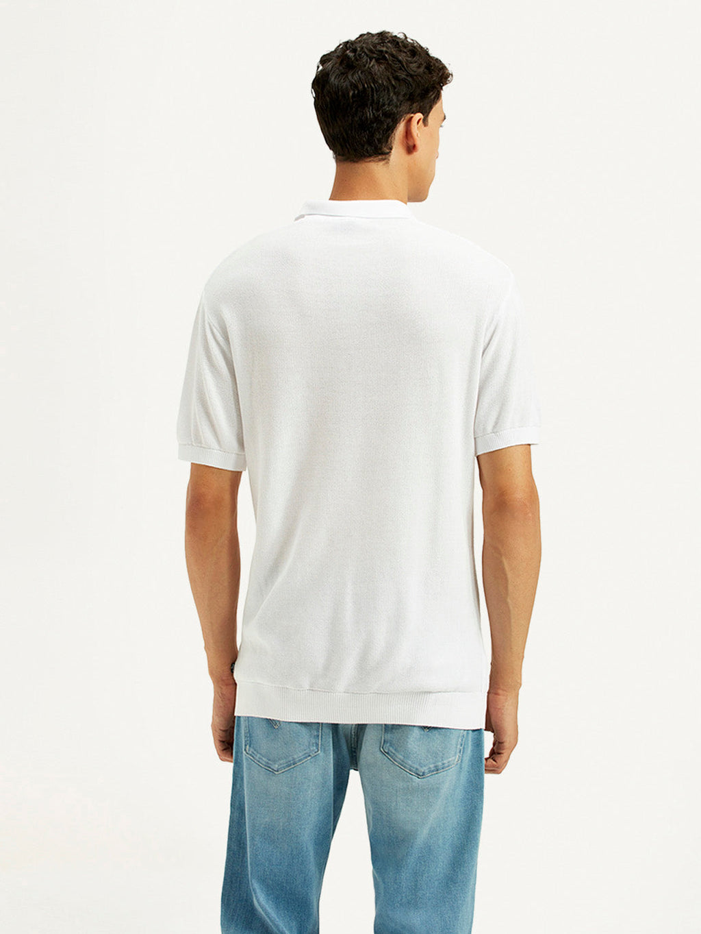 Men's Redloop Textured Slim Fit Polo T-Shirt