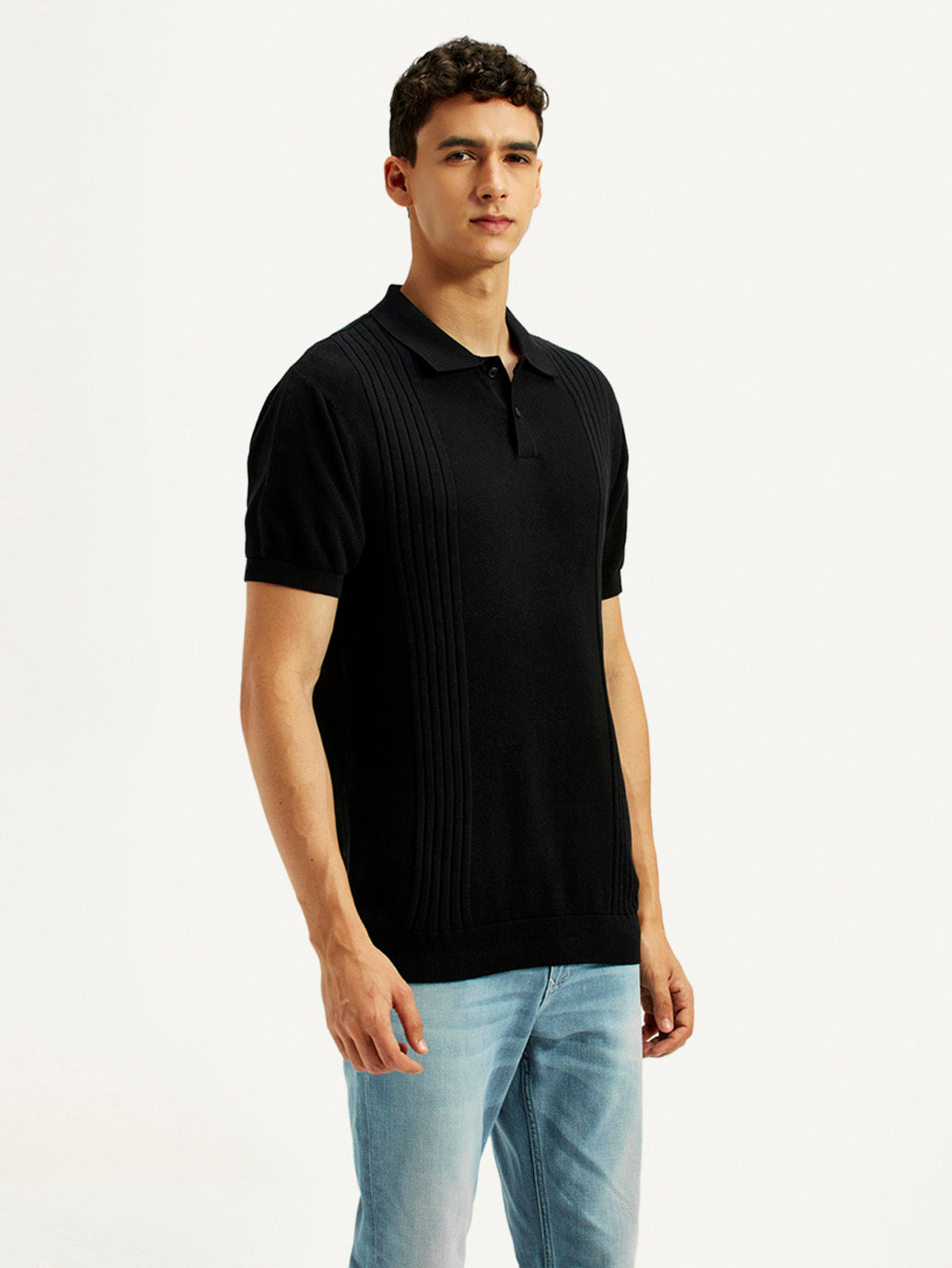 Men's Redloop Textured Slim Fit Polo T-Shirt