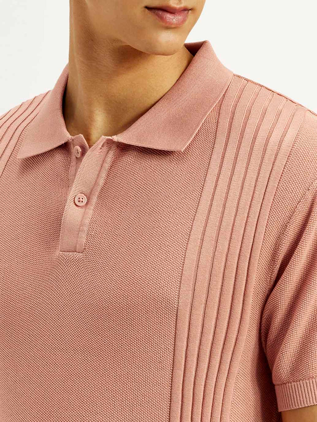 Men's Redloop Textured Slim Fit Polo T-Shirt