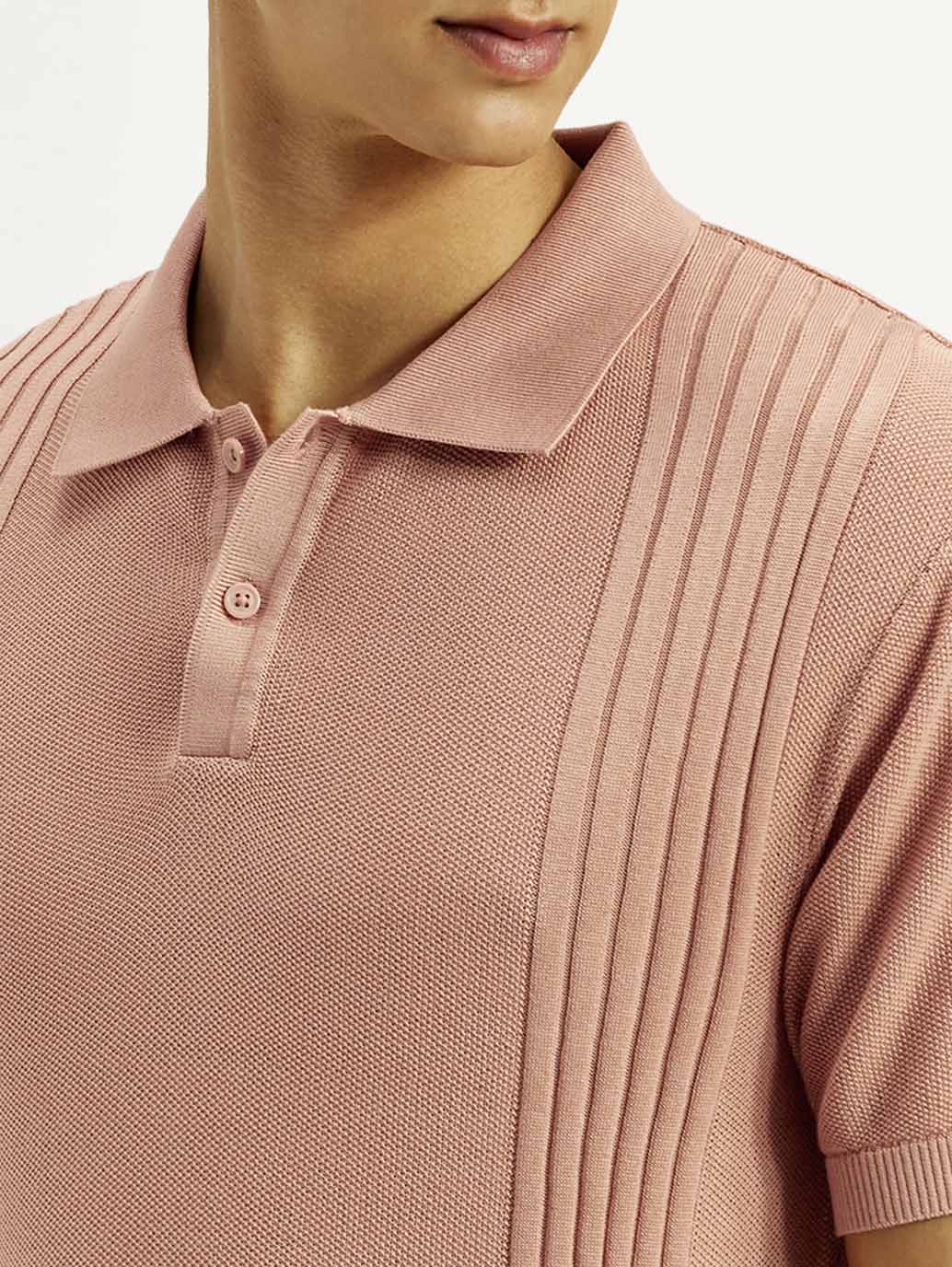 Men's Redloop Textured Slim Fit Polo T-Shirt