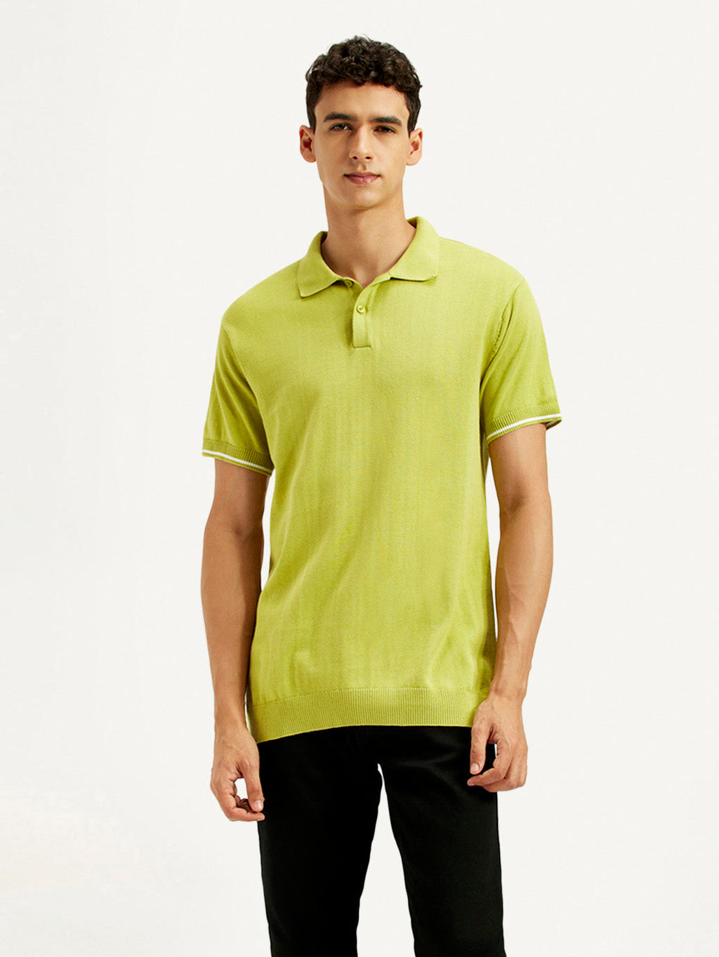 Men's Solid Slim Fit Polo T-Shirt