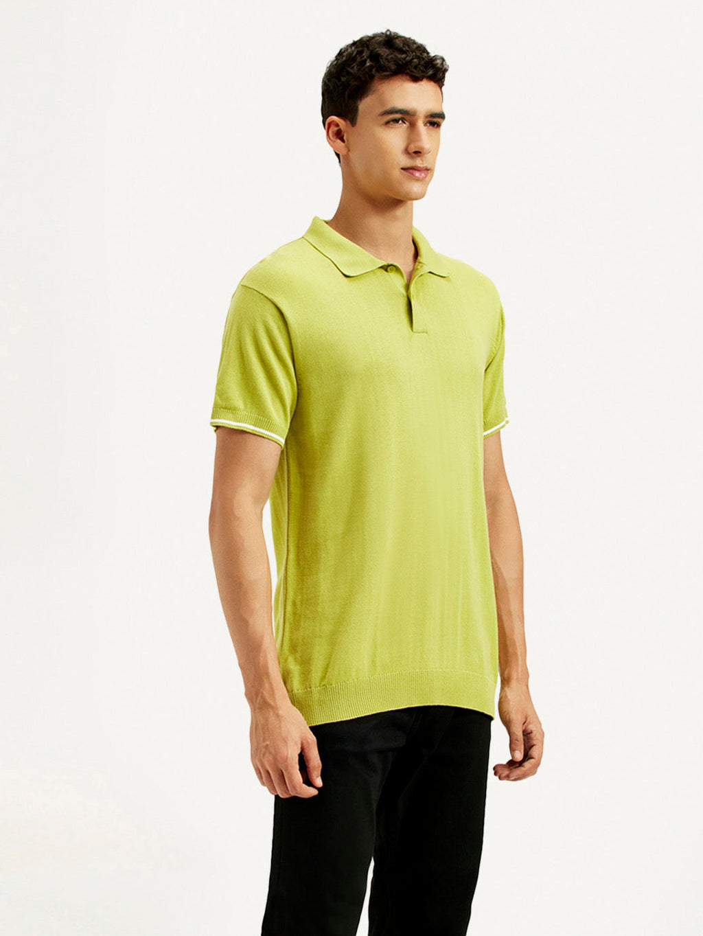 Men's Solid Slim Fit Polo T-Shirt