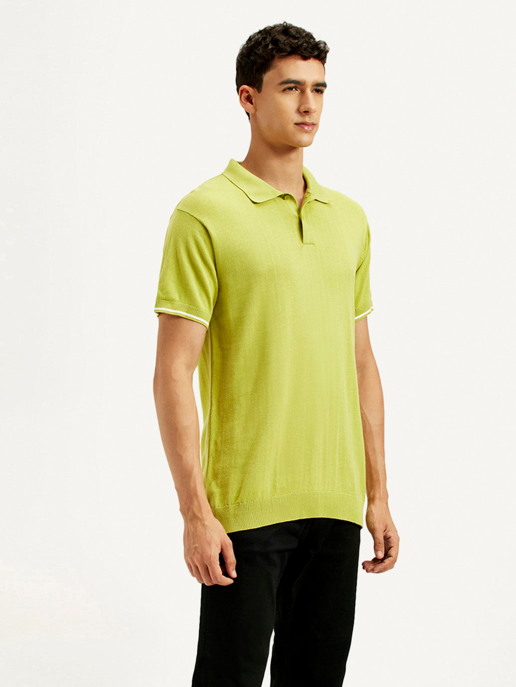 Men's Solid Slim Fit Polo T-Shirt