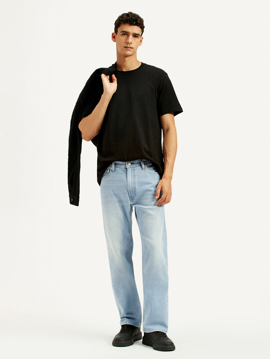 Men's 555 Light Indigo Loose Fit Mid Rise Jeans