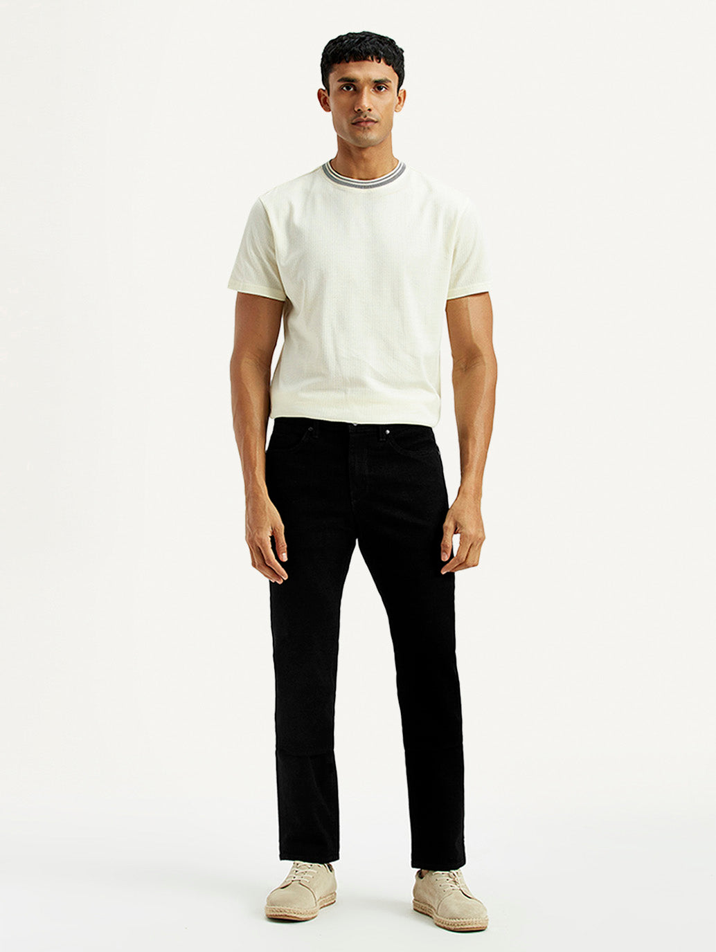 Men's Redloop 511 Black Slim Fit Mid Rise Jeans