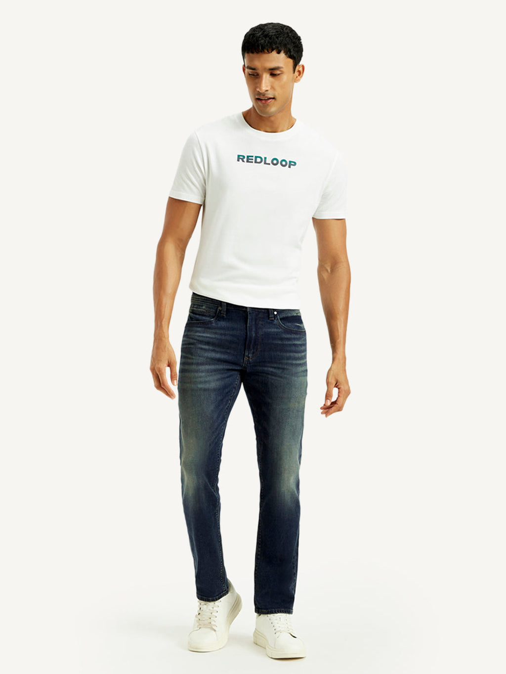 Men's Redloop 511 Dark Indigo Slim Fit Mid Rise Selvedge Jeans