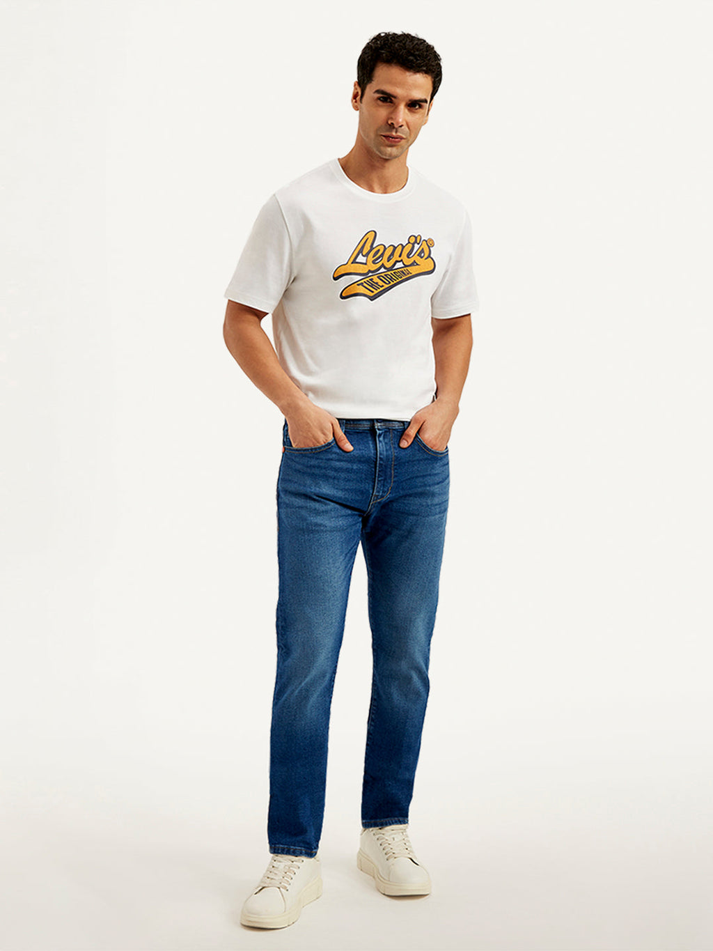 Men's 512 Blue Slim Tapered Fit Mid Rise Jeans