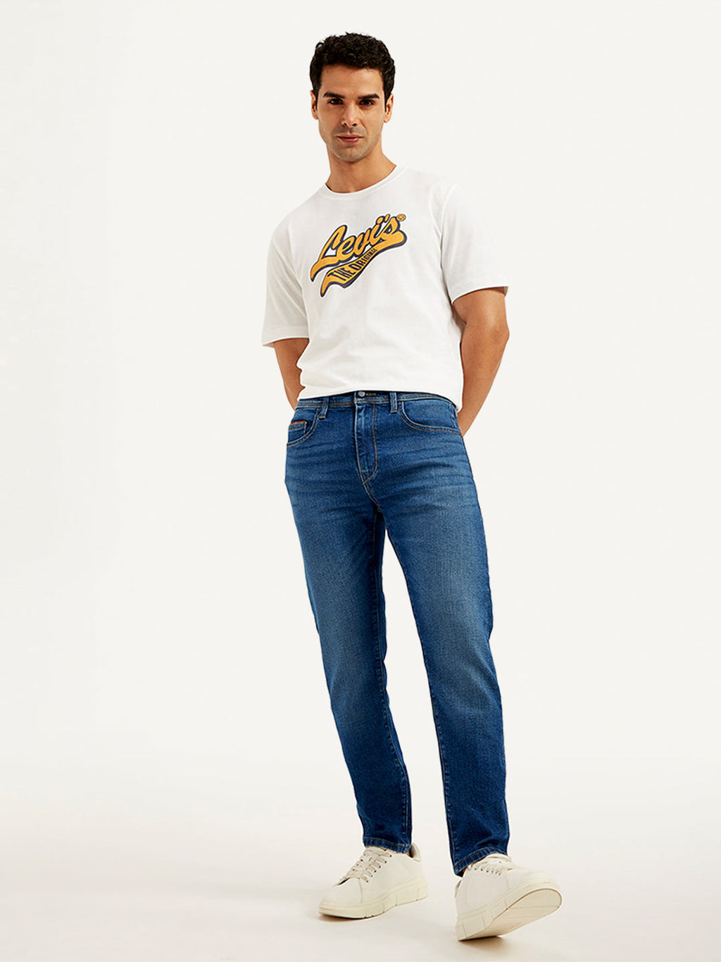 Men's 512 Blue Slim Tapered Fit Mid Rise Jeans