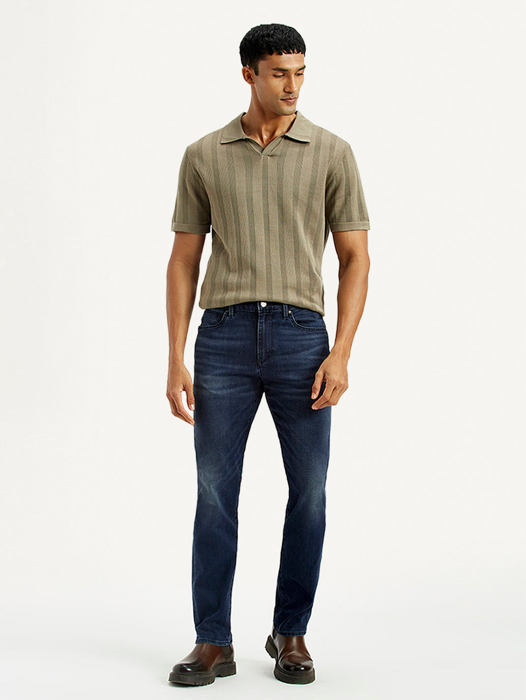 Men's Redloop 511 Dark Indigo Slim Fit Mid Rise Jeans