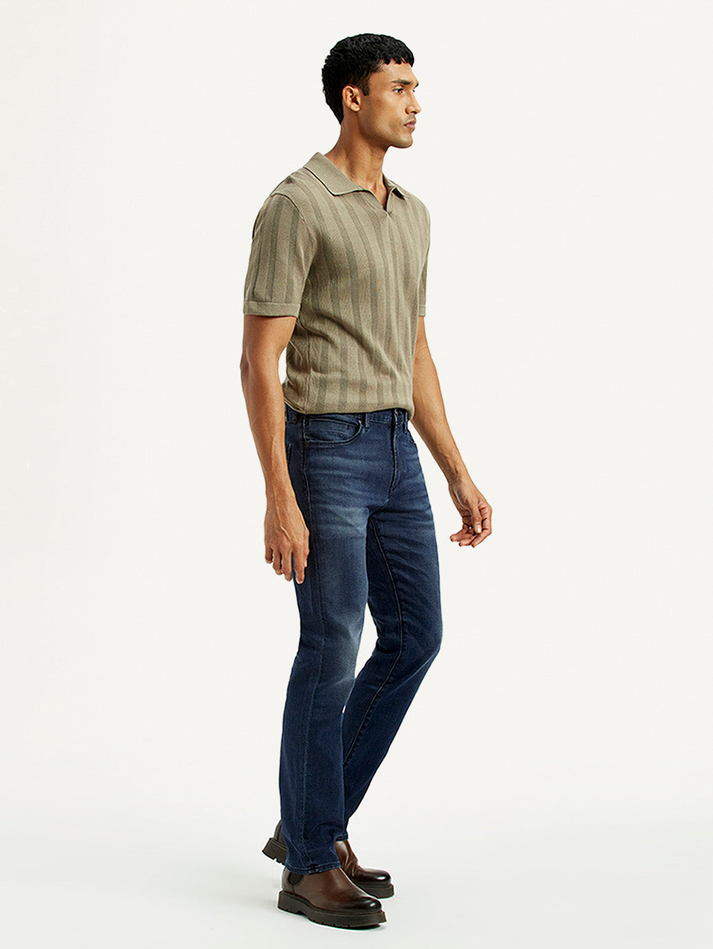 Men's Redloop 511 Dark Indigo Slim Fit Mid Rise Jeans