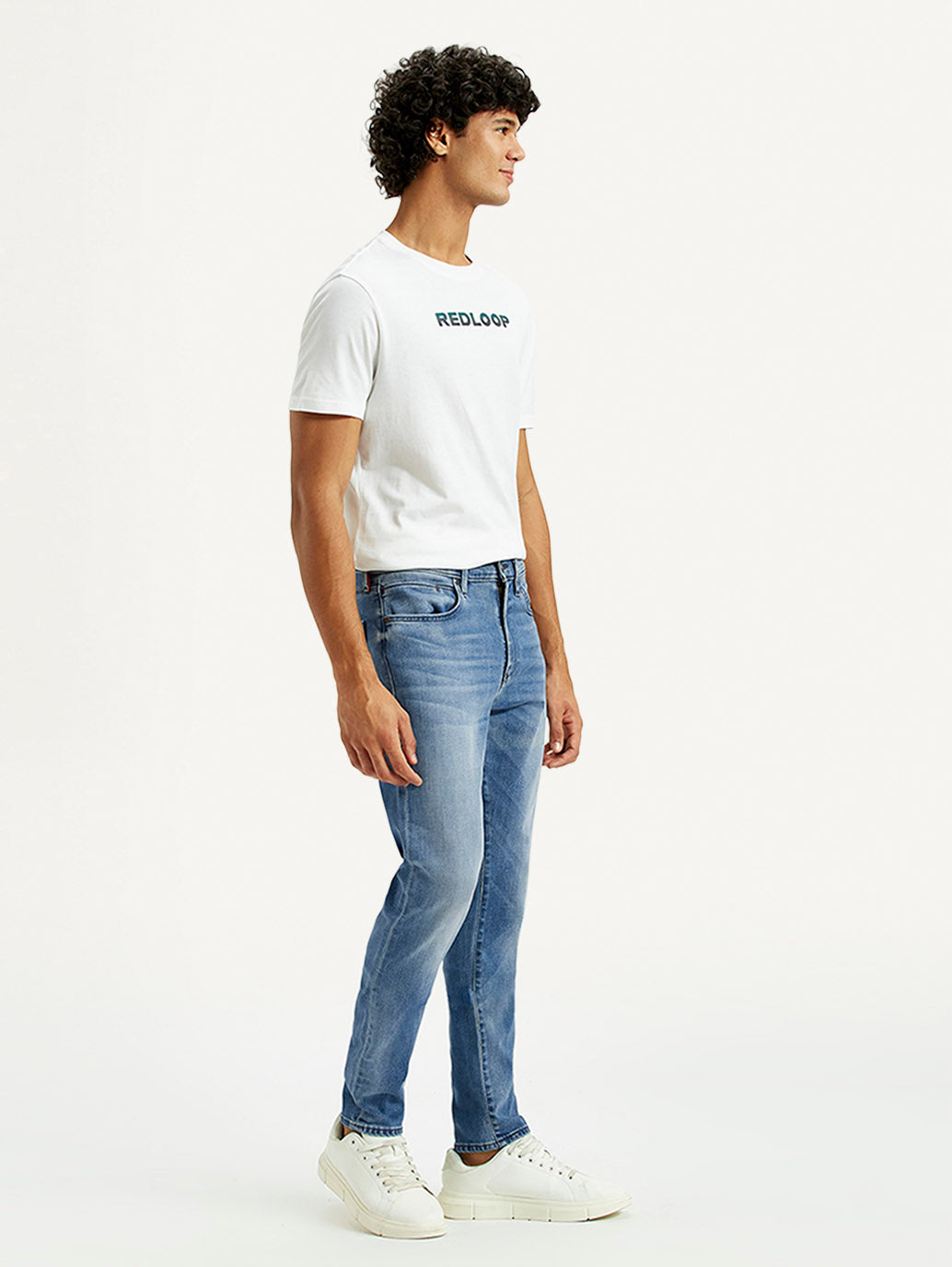 Men's Redloop 512 Indigo Slim Tapered Fit Mid Rise Jeans