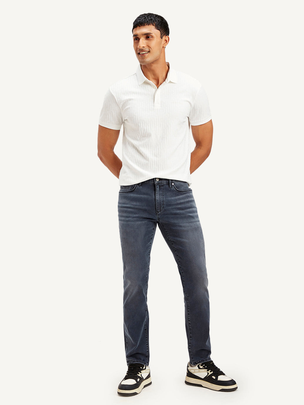 Men's Redloop 511 Grey Slim Fit Mid Rise Jeans