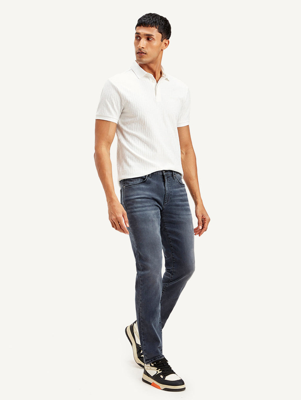 Men's Redloop 511 Grey Slim Fit Mid Rise Jeans