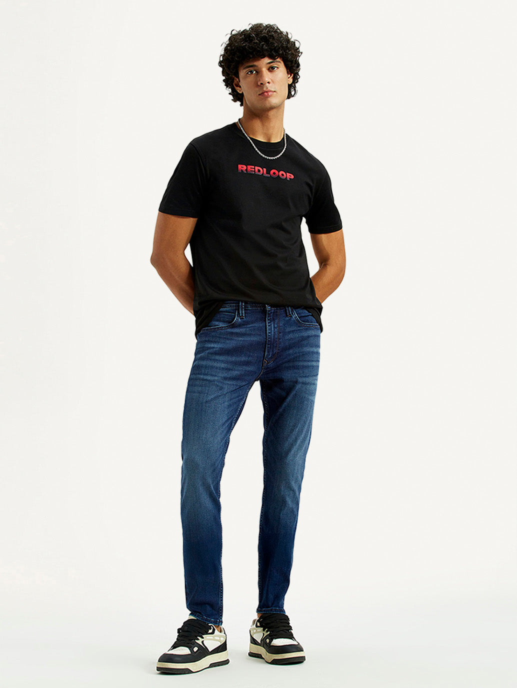 Men's Redloop 512 Indigo Slim Tapered Fit Mid Rise Jeans