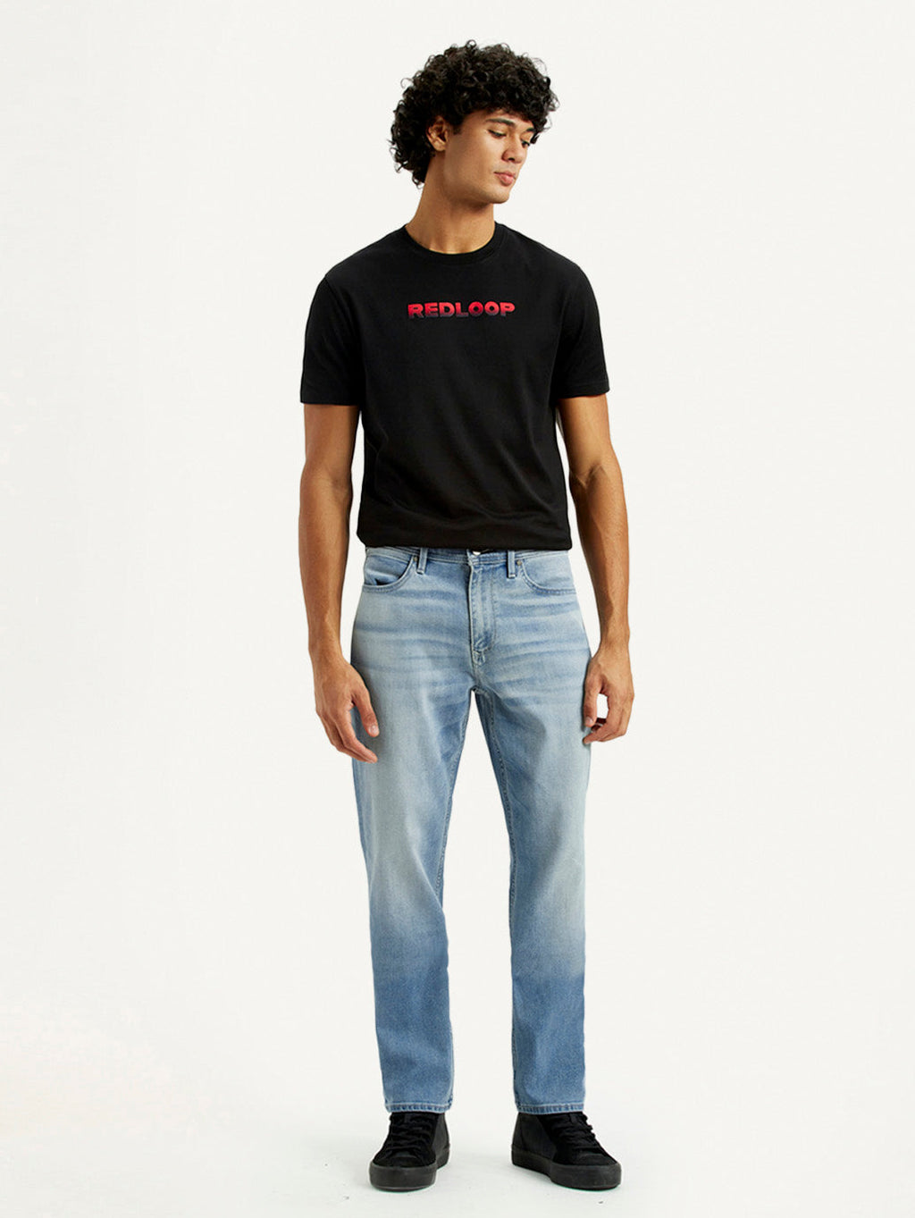 Men's Redloop 541 Light Indigo Athletic Tapered Fit Mid Rise Jeans
