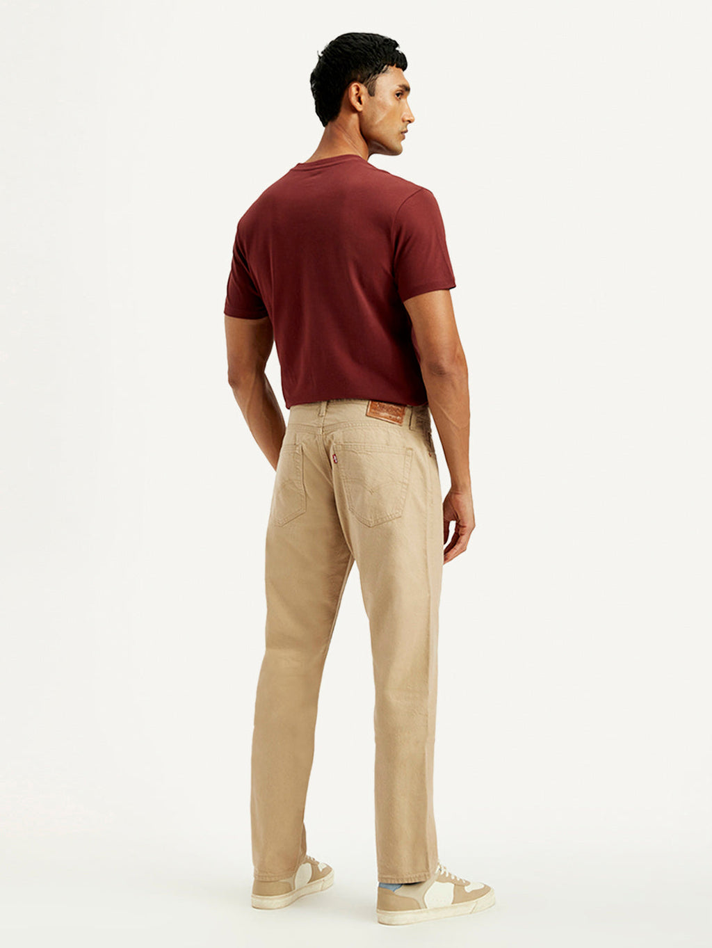 Men's 541 Beige Athletic Tapered Fit Mid Rise Selvedge Jeans